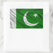Sticker Rectangulaire Drapeau du Pakistan (Sac)
