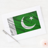 Sticker Rectangulaire Drapeau du Pakistan (Enveloppe)