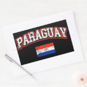 Sticker Rectangulaire drapeau du Paraguay (Enveloppe)