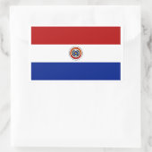 Sticker Rectangulaire Drapeau du Paraguay (Sac)