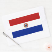 Sticker Rectangulaire Drapeau du Paraguay (Enveloppe)