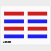 Sticker Rectangulaire Drapeau du Pays-Bas (Feuille)