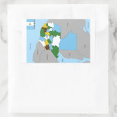 Sticker Rectangulaire drapeau du pays du guatemala (Sac)