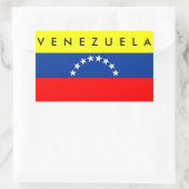 Sticker Rectangulaire drapeau du pays du venezuela symbole nom (Sac)