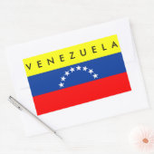 Sticker Rectangulaire drapeau du pays du venezuela symbole nom (Enveloppe)