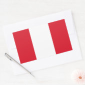 Sticker Rectangulaire Drapeau du Pérou (Enveloppe)