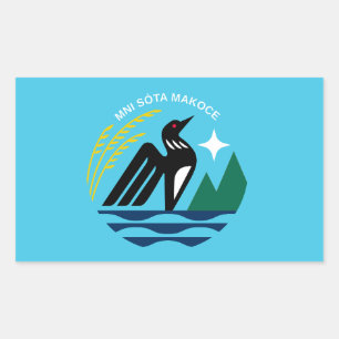 Sticker Rectangulaire Drapeau du phoque d'État du Minnesota