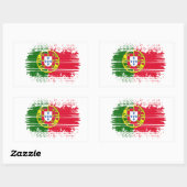 Sticker Rectangulaire Drapeau du Portugal (Feuille)