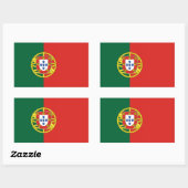 Sticker Rectangulaire Drapeau du Portugal (Feuille)