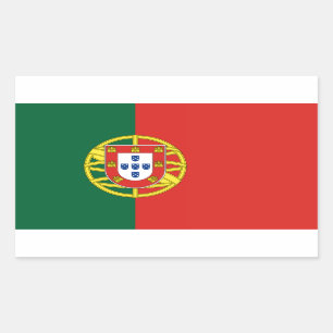 Sticker Rectangulaire Drapeau du Portugal