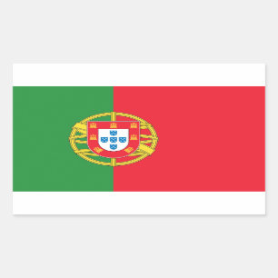 Sticker Rectangulaire Drapeau du Portugal