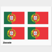Sticker Rectangulaire Drapeau du Portugal (Feuille)