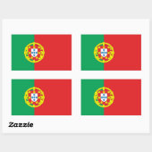 Sticker Rectangulaire Drapeau du Portugal (Feuille)