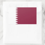Sticker Rectangulaire Drapeau du Qatar (Sac)