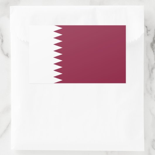 Sticker Rectangulaire Drapeau du Qatar (Sac)