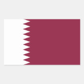 Sticker Rectangulaire Drapeau du Qatar (Devant)