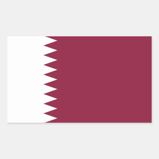 Sticker Rectangulaire Drapeau du Qatar (Devant)