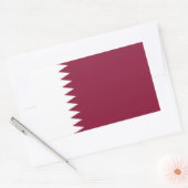 Sticker Rectangulaire Drapeau du Qatar (Enveloppe)