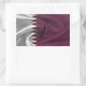 Sticker Rectangulaire Drapeau du Qatar (Sac)