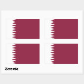 Sticker Rectangulaire Drapeau du Qatar (Feuille)