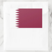 Sticker Rectangulaire Drapeau du Qatar (Sac)