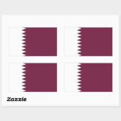 Sticker Rectangulaire Drapeau du Qatar (Feuille)