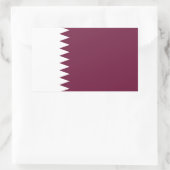 Sticker Rectangulaire Drapeau du Qatar (Sac)