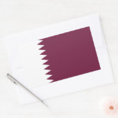 Sticker Rectangulaire Drapeau du Qatar (Enveloppe)