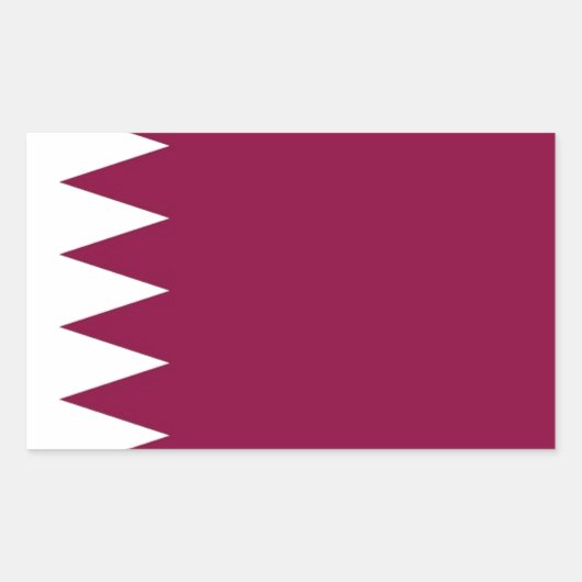 Sticker Rectangulaire Drapeau du Qatar (Devant)