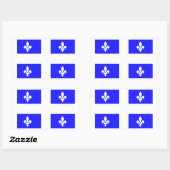 Sticker Rectangulaire Drapeau du Québec (Feuille)
