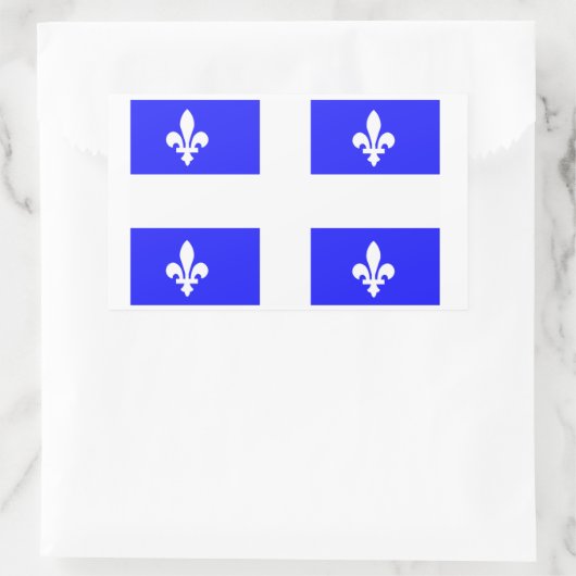 Sticker Rectangulaire Drapeau du Québec (Sac)