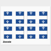 Sticker Rectangulaire Drapeau du Québec (Canada) (Feuille)