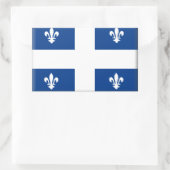 Sticker Rectangulaire Drapeau du Québec (Canada) (Sac)