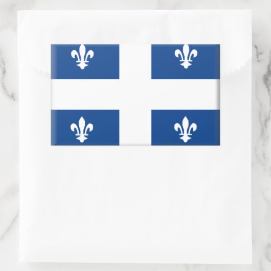 Sticker Rectangulaire Drapeau du Québec (Canada) (Sac)