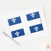 Sticker Rectangulaire Drapeau du Québec (Canada) (Enveloppe)