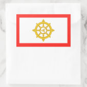 Sticker Rectangulaire Drapeau du Royaume de Sikkim (Sac)