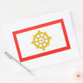 Sticker Rectangulaire Drapeau du Royaume de Sikkim (Enveloppe)