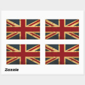 Sticker Rectangulaire Drapeau du Royaume-Uni d'Union Jack (Feuille)