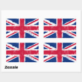 Sticker Rectangulaire Drapeau du Royaume-Uni ou de l'Union Jack (Feuille)