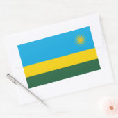 Sticker Rectangulaire Drapeau du Rwanda (Enveloppe)