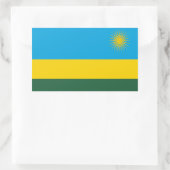 Sticker Rectangulaire Drapeau du Rwanda (Sac)