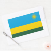 Sticker Rectangulaire Drapeau du Rwanda (Enveloppe)