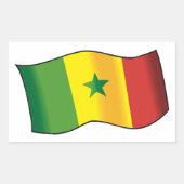 Sticker Rectangulaire Drapeau du Sénégal (Devant)