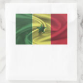 Sticker Rectangulaire Drapeau du Sénégal (Sac)