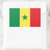 Sticker Rectangulaire Drapeau du Sénégal (Sac)