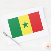 Sticker Rectangulaire Drapeau du Sénégal (Enveloppe)