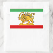 Sticker Rectangulaire Drapeau du Shah d'Iran (1964-1980) ♥880 ♥ ♥er (Sac)