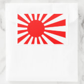 Sticker Rectangulaire Drapeau du soleil levant du Japon (Sac)