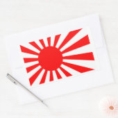 Sticker Rectangulaire Drapeau du soleil levant du Japon (Enveloppe)