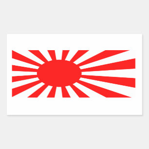 Sticker Rectangulaire Drapeau du soleil levant du Japon